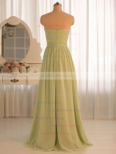 A-line Sweetheart Chiffon Floor-length Sleeveless Bridesmaid Dresses #01012412