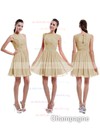 A-line Scoop Neck Chiffon Short/Mini Sleeveless Bridesmaid Dresses #01012421