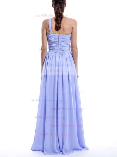 A-line One Shoulder Chiffon Floor-length Sleeveless Bridesmaid Dresses #01012431