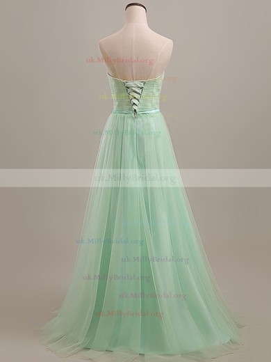 Ball Gown Sweetheart Tulle Sweep Train Sleeveless Bridesmaid Dresses #01012446
