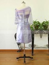 Short/Mini Lavender Tulle Silk-like Satin Appliques Lace 3/4 Sleeve Square Neckline Mother of the Bride Dresses #UKM01021591