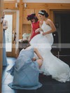 Sheath/Column Ruffles Chiffon Ladies One Shoulder Bridesmaid Dress #UKM01012828
