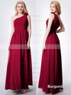 A-line Chiffon Ruffles Beautiful Ankle-length One Shoulder Bridesmaid Dress #UKM01012856