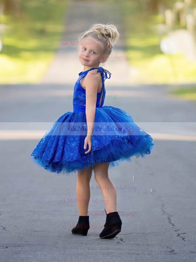 Ball Gown Scoop Neck Tulle Appliques Lace Short/Mini Different Flower Girl Dresses #UKM01031950