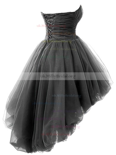 Princess Sweetheart Tulle with Beading Asymmetrical Different Prom Dresses #UKM020102748