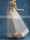 A-line Sweetheart Satin Tulle Floor-length Appliques Lace Prom Dresses #UKM020103259