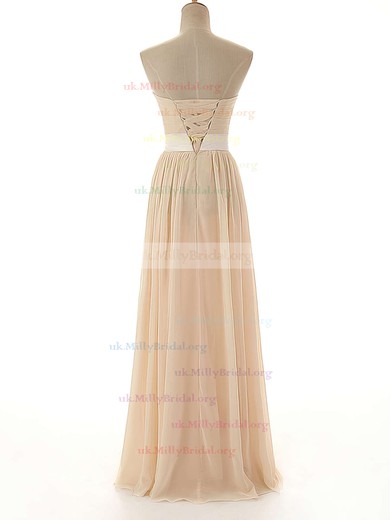 Perfect Chiffon Criss Cross A-line Sweetheart Long Bridesmaid Dress #UKM01012742