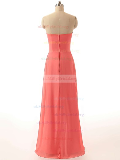 Boutique Chiffon Floor-length Flower(s) Strapless Bridesmaid Dresses #UKM01012811