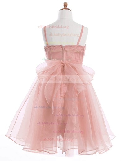 Best A-line Sweetheart Organza Sashes / Ribbons Ankle-length Flower Girl Dresses #UKM01031942