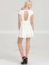 A-line Scoop Neck Chiffon Short/Mini Prom Dresses #UKM020101452
