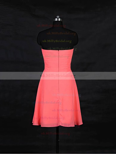 Chiffon Sweetheart A-line Short/Mini with Ruffles Bridesmaid Dresses #UKM01013117