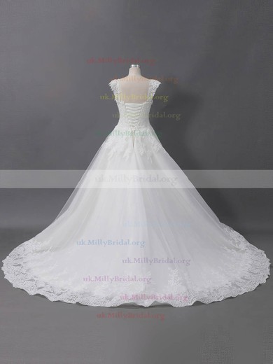 Tulle Sweetheart Ball Gown Sweep Train with Sequins Wedding Dresses #UKM00022907