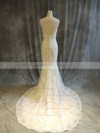Tulle Sweetheart Trumpet/Mermaid Sweep Train with Appliques Lace Wedding Dresses #UKM00022915