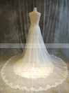 Tulle Lace Sweetheart Ball Gown Chapel Train with Beading Wedding Dresses #UKM00022916