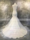 Tulle Sweetheart Trumpet/Mermaid Court Train with Pearl Detailing Wedding Dresses #UKM00022922