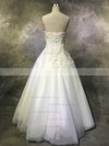 Tulle Sweetheart Ball Gown Floor-length with Sequins Wedding Dresses #UKM00022952