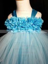 Empire Halter Tulle Ankle-length Sashes / Ribbons Flower Girl Dresses #UKM01031868