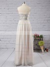 A-line V-neck Chiffon Floor-length Beading Prom Dresses #UKM020104564