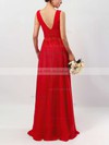 Chiffon V-neck A-line Floor-length Ruffles Bridesmaid Dresses #UKM01013511