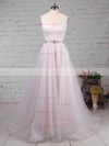 Tulle Sequined Sweetheart Princess Sweep Train Beading Wedding Dresses #UKM00023234