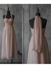 A-line Sweetheart Chiffon Tea-length Beading Bridesmaid Dresses #02017891