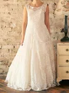 Ball Gown/Princess Illusion Lace Floor-length Wedding Dresses #00021201