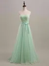 Ball Gown Sweetheart Tulle Sweep Train Sleeveless Bridesmaid Dresses #01012446