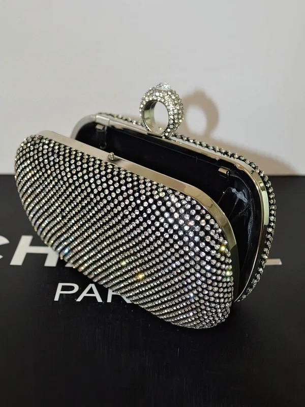 Silver Crystal/ Rhinestone Wedding Rhinestone Handbags #UKM03160012
