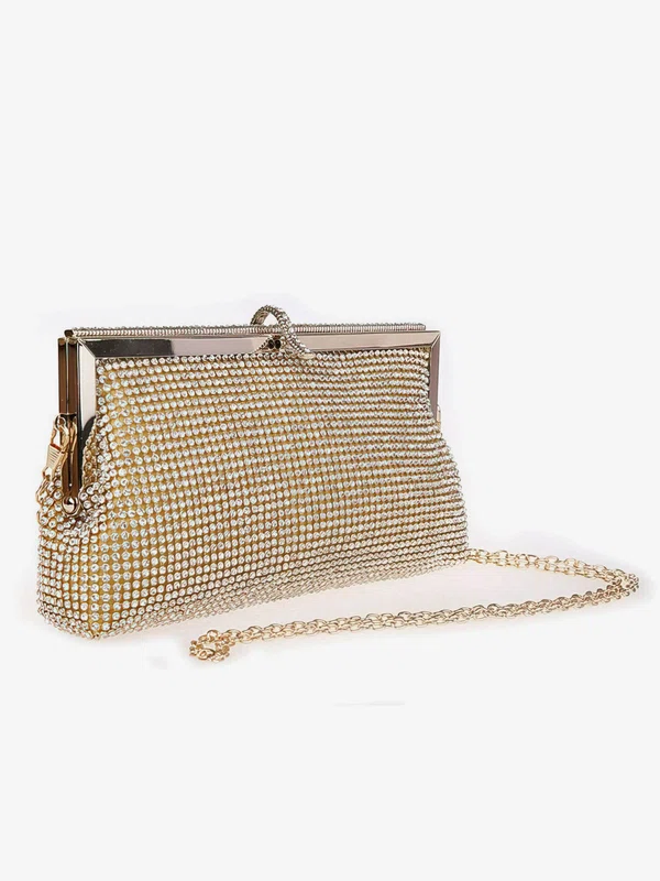 Gold Crystal/ Rhinestone Wedding Crystal/ Rhinestone Handbags #UKM03160013
