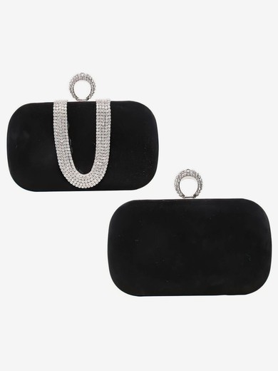 Black Velvet Ceremony&Party Crystal/ Rhinestone Handbags #UKM03160018