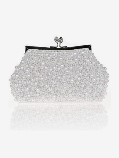 Black Imitation Pearl Wedding Imitation Pearl Handbags #UKM03160032