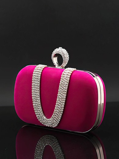 Black Velvet Wedding Crystal/ Rhinestone Handbags #UKM03160035