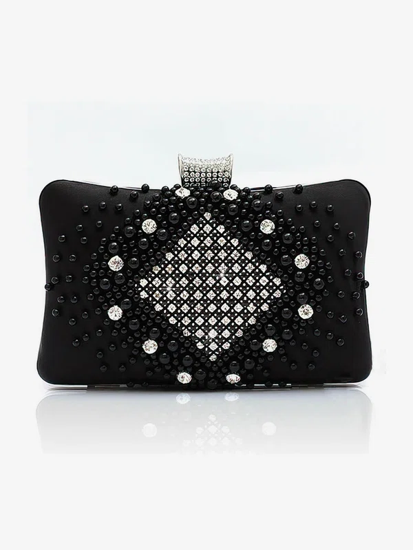 Black Silk Ceremony&Party Pearl Handbags #UKM03160040