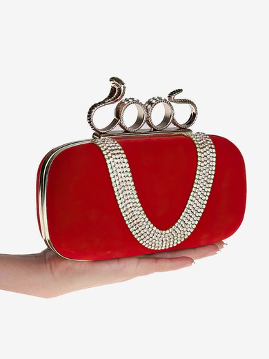 Black Velvet Ceremony&Party Crystal/ Rhinestone Handbags #UKM03160041