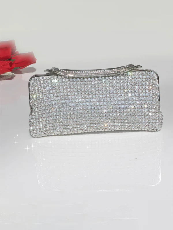 Silver Metal Wedding Crystal/ Rhinestone Handbags #UKM03160056
