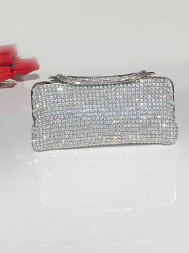 Silver Metal Wedding Crystal/ Rhinestone Handbags #UKM03160056