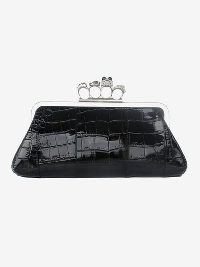 Black PU Casual&Shopping Crystal/ Rhinestone Handbags #UKM03160061