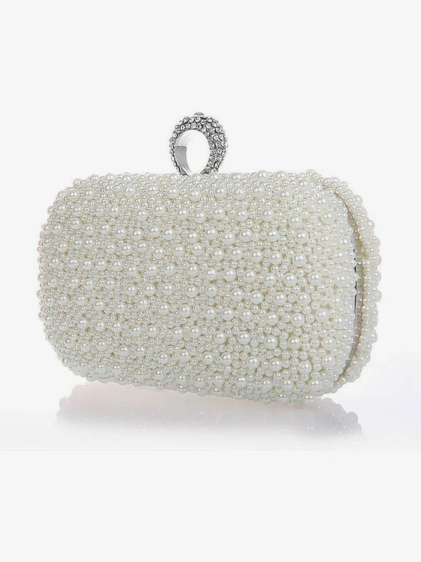 Pink Imitation Pearl Wedding Crystal/ Rhinestone Handbags #UKM03160069