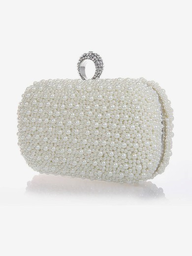 Pink Imitation Pearl Wedding Crystal/ Rhinestone Handbags #UKM03160069