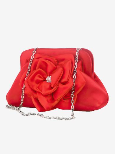 Red Silk Wedding Flower Handbags #UKM03160074