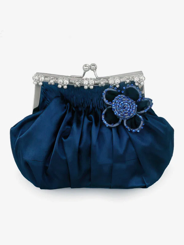 Black Silk Ceremony&Party Flower Handbags #UKM03160078