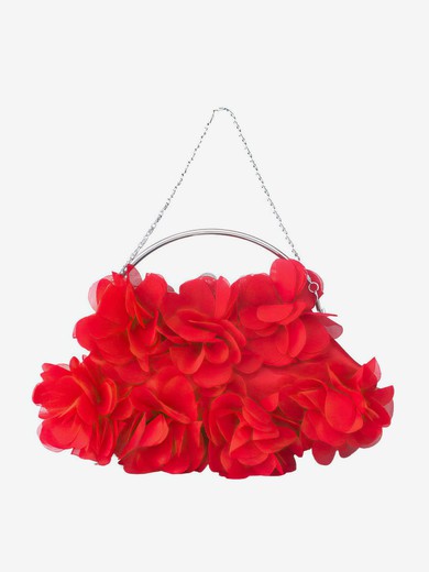 Red Silk Wedding Flower Handbags #UKM03160079