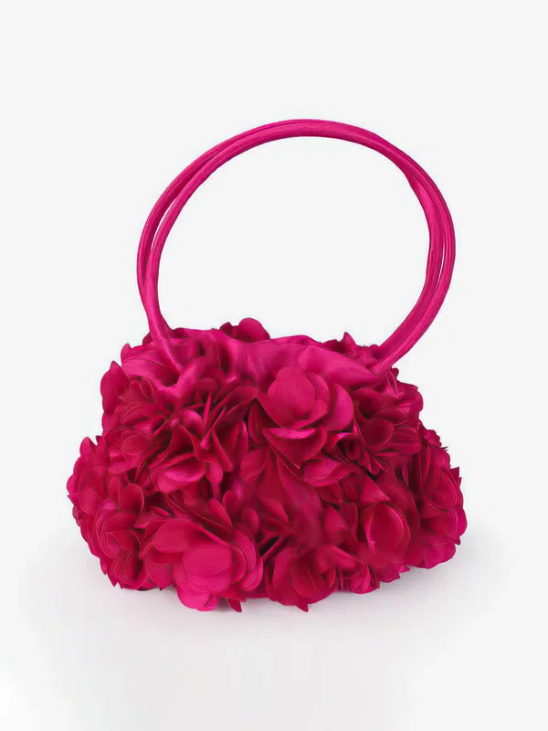 Black Silk Wedding Flower Handbags #UKM03160084