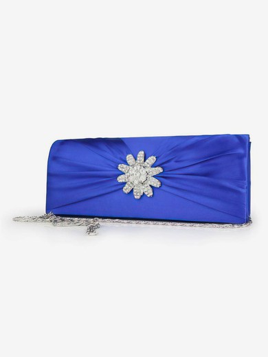 Silver Silk Wedding Crystal/ Rhinestone Handbags #UKM03160111