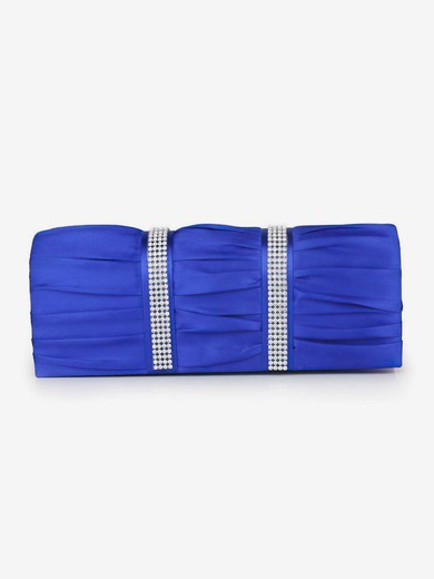Silver Silk Wedding Crystal/ Rhinestone Handbags #UKM03160119
