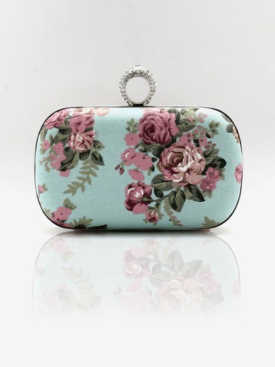 Black Silk Ceremony & Party Floral Print Handbags #UKM03160163