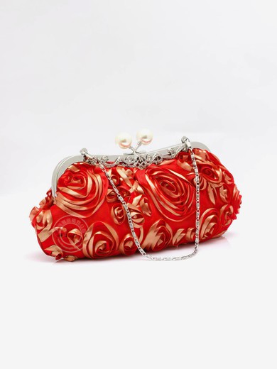 Black Silk Ceremony & Party Flower Handbags #UKM03160191