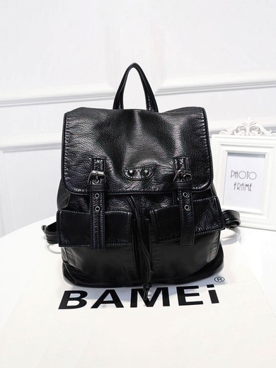 Black PU Casual & Shopping Metal Handbags #UKM03160145