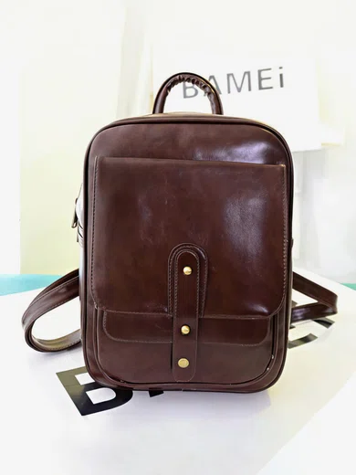 Black PU Casual & Shopping Rivet Handbags #UKM03160148