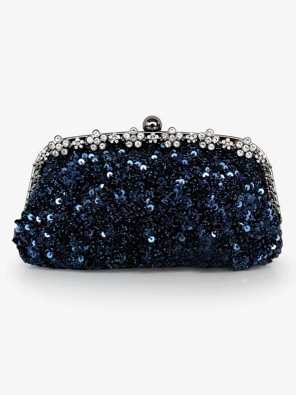 Black Sequin Wedding Crystal/ Rhinestone Handbags #UKM03160205